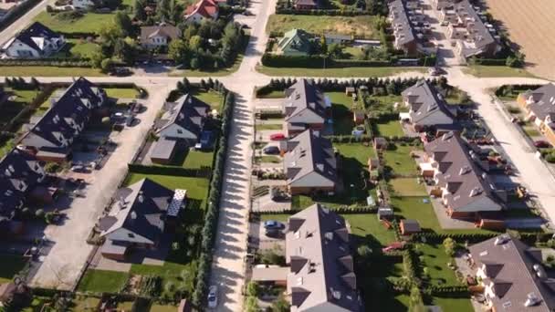 Bairro Residencial Moderno Europa Cidade Vista Aérea Neigborhood Residencial Visão — Vídeo de Stock