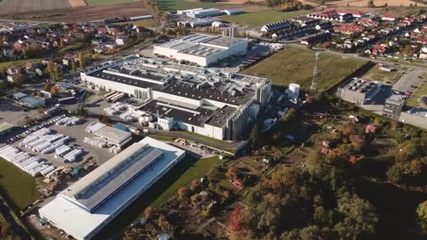 Zone industrielle en erope, vue aérienne — Video