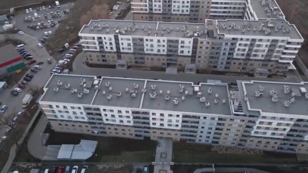 Vue aérienne du quartier résidentiel de la ville d'Europe — Video