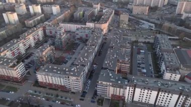Avrupa kentindeki yerleşim alanının havadan görüntüsü