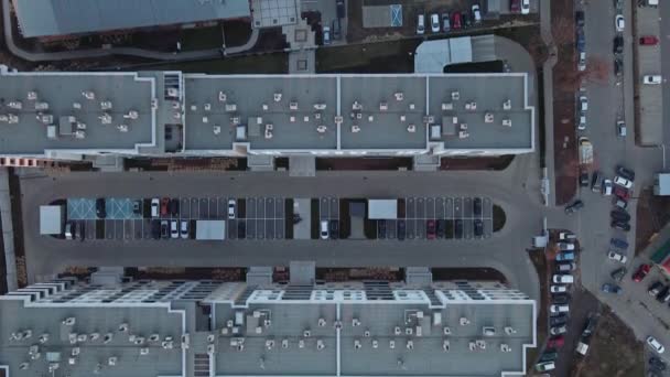 Vue aérienne du quartier résidentiel de la ville d'Europe — Video