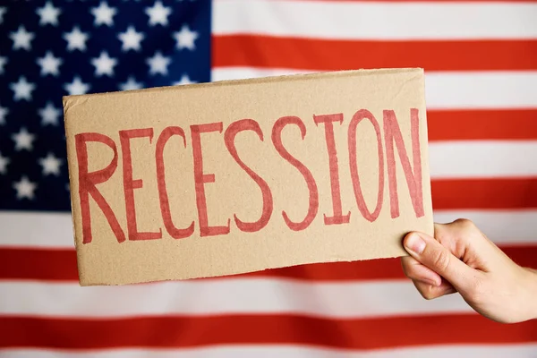 Concept Recession Financial Problem Usa Banking System World Economic Crisis — Stock Fotó
