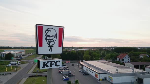Widok Lotu Ptaka Kfc Restauracja Fast Food Smażonym Kurczakiem Katy — Wideo stockowe