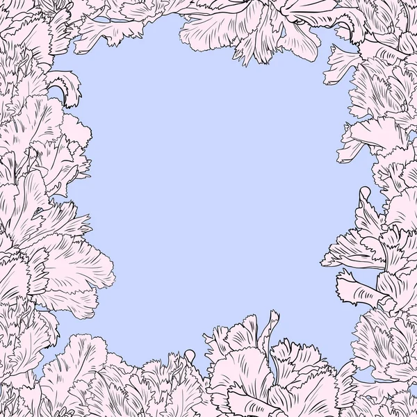 チューリップの花のフレーム — ストックベクタ