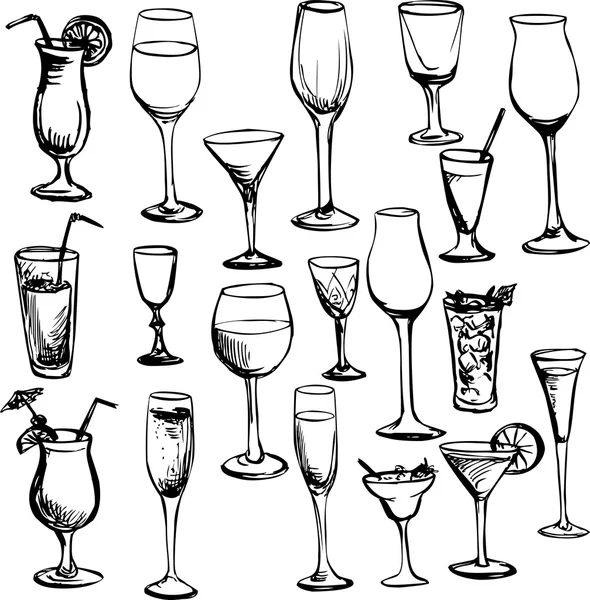Комплект вина — стоковый вектор