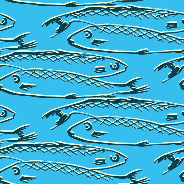 Seamless pattern from fishes — Stock Vector