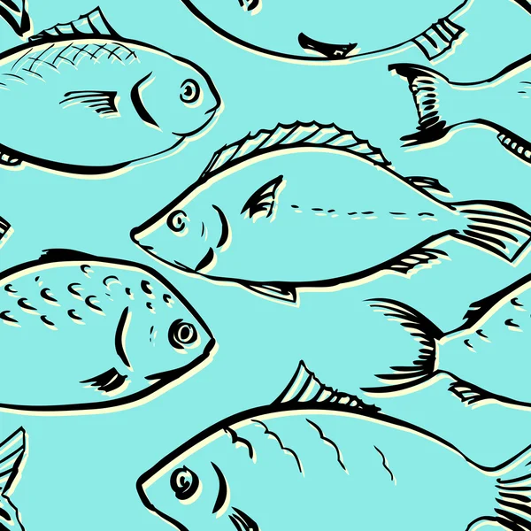 Wzór z ryby — Wektor stockowy