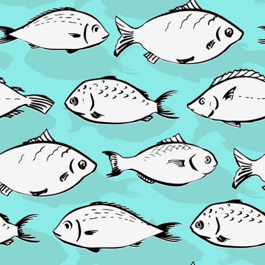 balıklar Dikişsiz desen