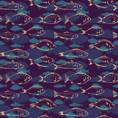 balıklar Dikişsiz desen