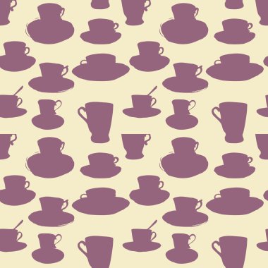çay bardaklarından ile sorunsuz vektör desen