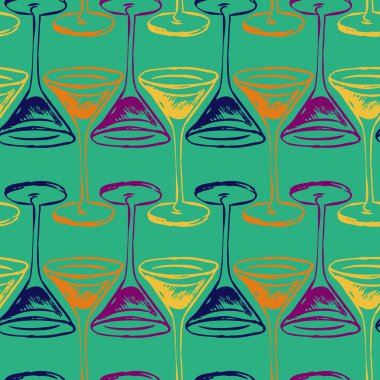 bardağı ile sorunsuz vektör desen