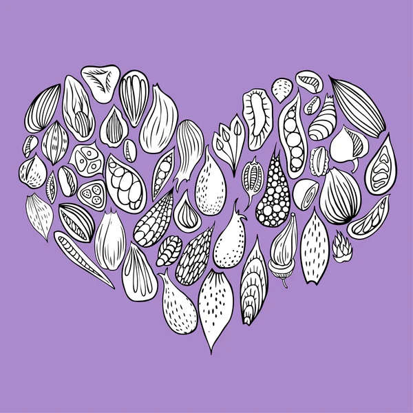 Abstarct doodle καρδιά — Διανυσματικό Αρχείο