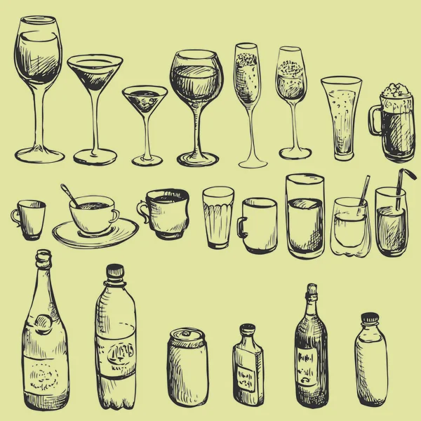 Σύνολο wineglass — Διανυσματικό Αρχείο
