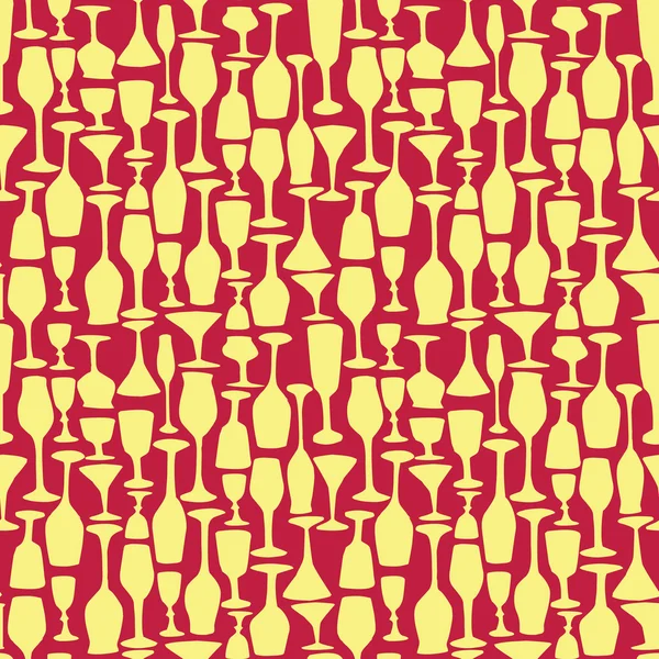 Seamless vector pattern with wineglass — Stock Vector