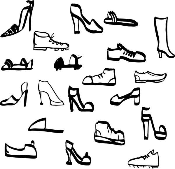 Doodle shoes — Stock Vector
