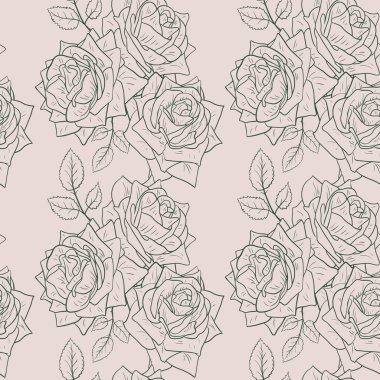 Güllerle kusursuz desen