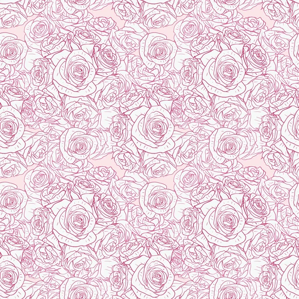 Seamless pattern with roses — Stock Vector