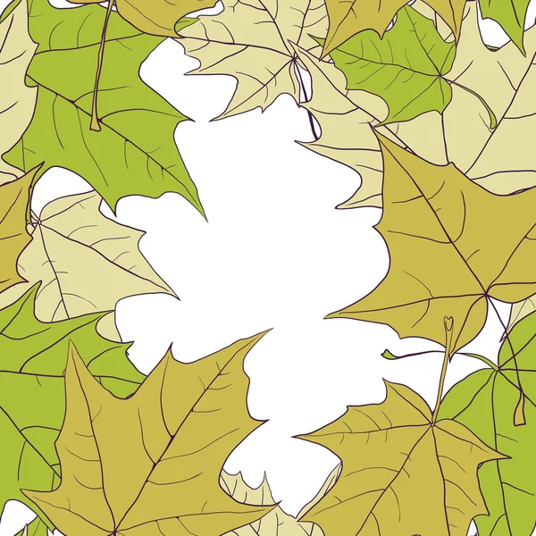 无缝模式与枫树的叶子 — 图库矢量图片