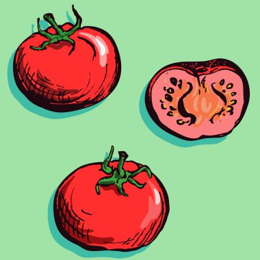 vintage sebze kümesi