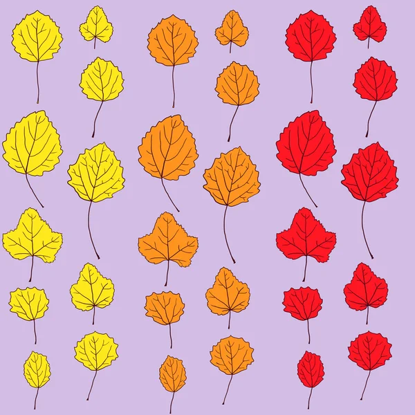 Sada podzimních listů — Stockový vektor
