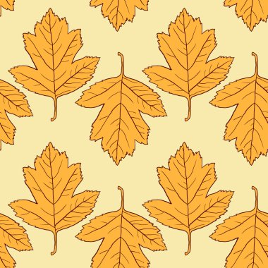 Yapraklı kusursuz vektör deseni