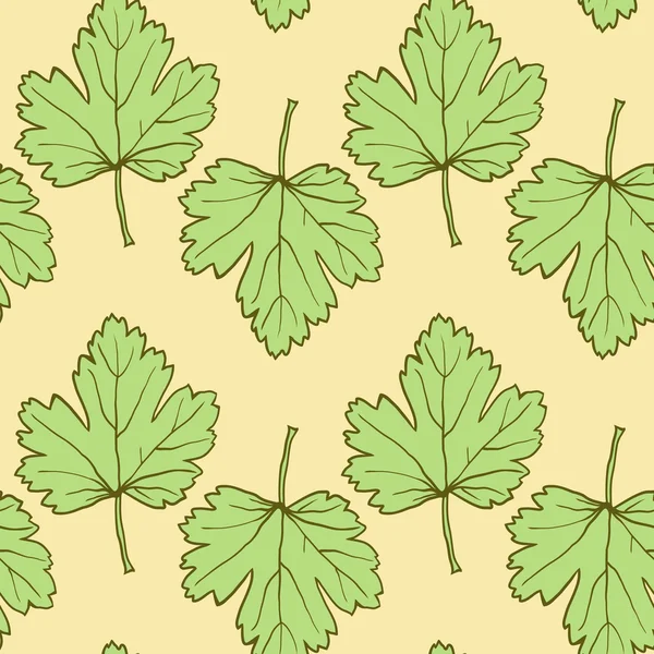 Seamless vector pattern with leaves — Stock Vector