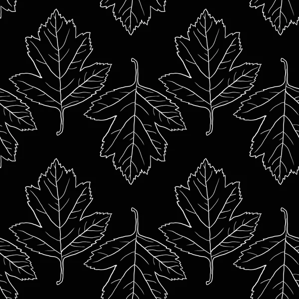 Seamless vector pattern with leaves — Stock Vector