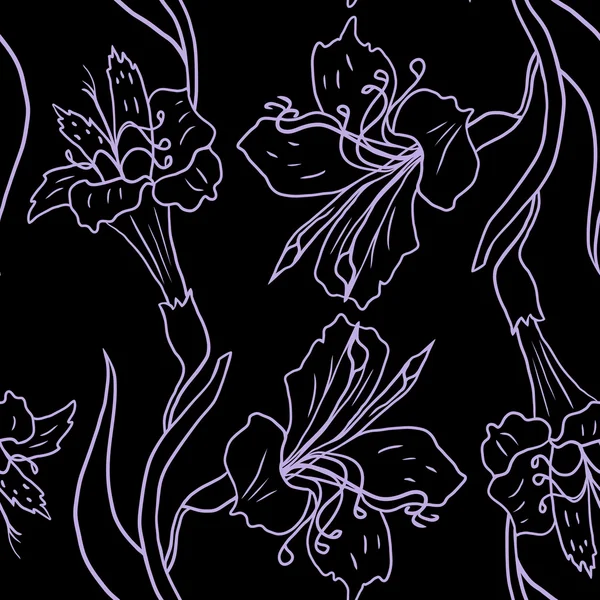 Patrón vectorial sin costura floral — Archivo Imágenes Vectoriales