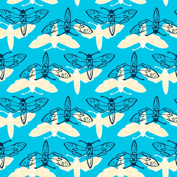 Modèle vectoriel sans couture avec des papillons — Image vectorielle