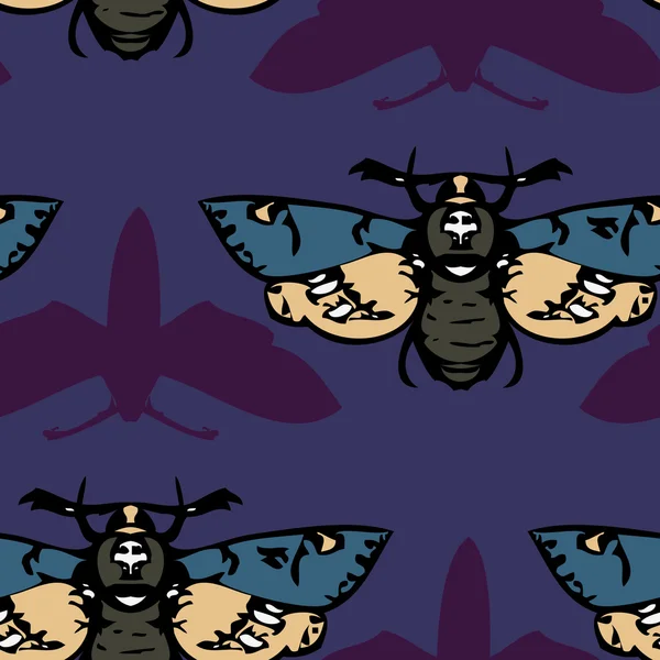 Naadloze vector patroon met vlinders — Stockvector