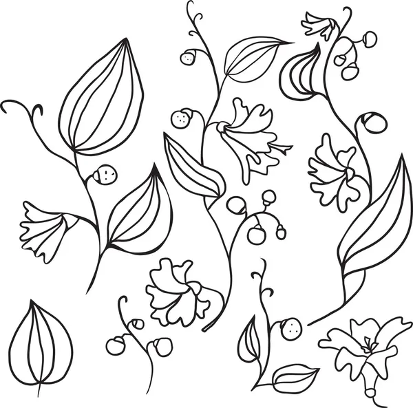 Çizim için doodle çiçekler — Stok Vektör