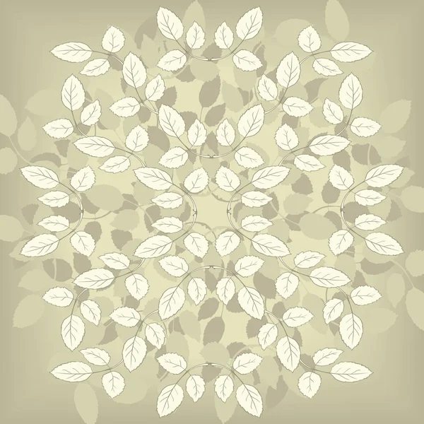 Composición floral con hojas — Vector de stock