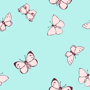 Kelebekler ile sorunsuz vektör desen