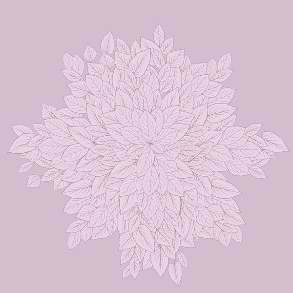 Floral composirion με φύλλα — Διανυσματικό Αρχείο