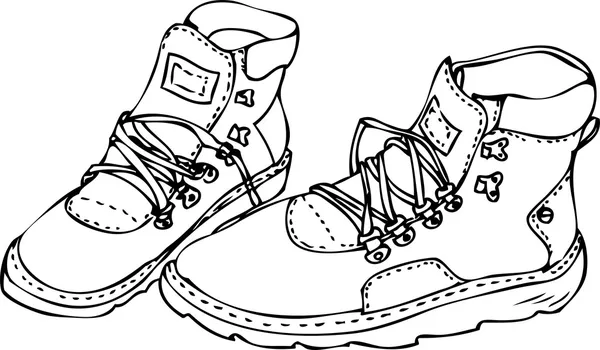 草绘的靴子 — 图库矢量图片
