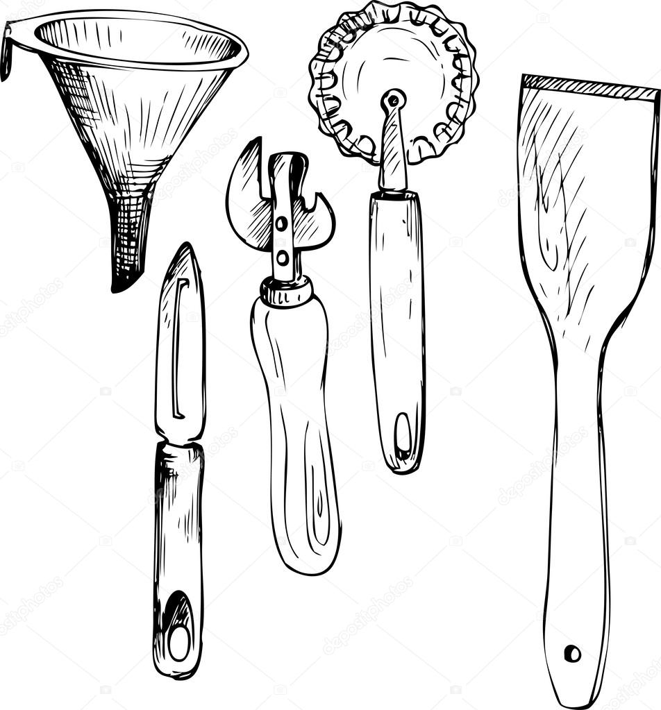 Set of different spoons
