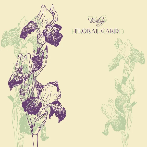 Composición floral vintage — Archivo Imágenes Vectoriales