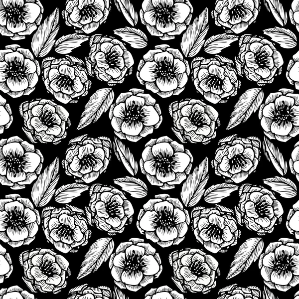 Vector seamless floral pattern — Stock Vector