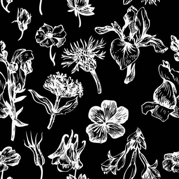 Vintage vector seamless floral pattern — стоковый вектор