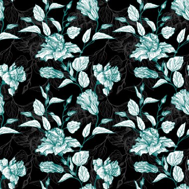 Vintage Vector Çiçeksiz desen