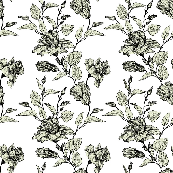 Vintage vector floral seamless pattern — Stock Vector