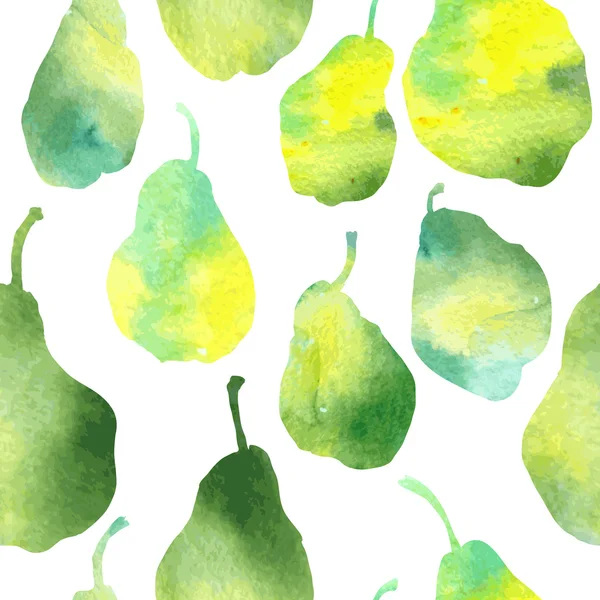 Vector seamless pattern with pears — Stock Vector