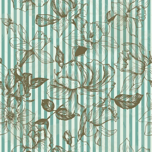 Fondo floral vintage — Vector de stock