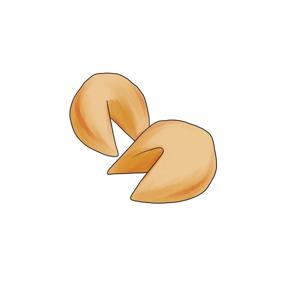 Drawing sketch of fortune cookies — Foto de Stock