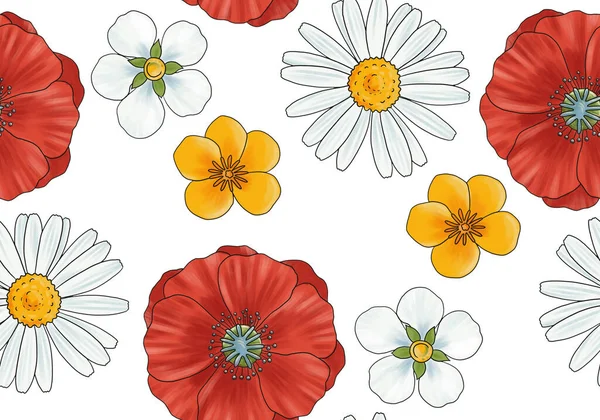 Drawing floral background — Stock Photo, Image