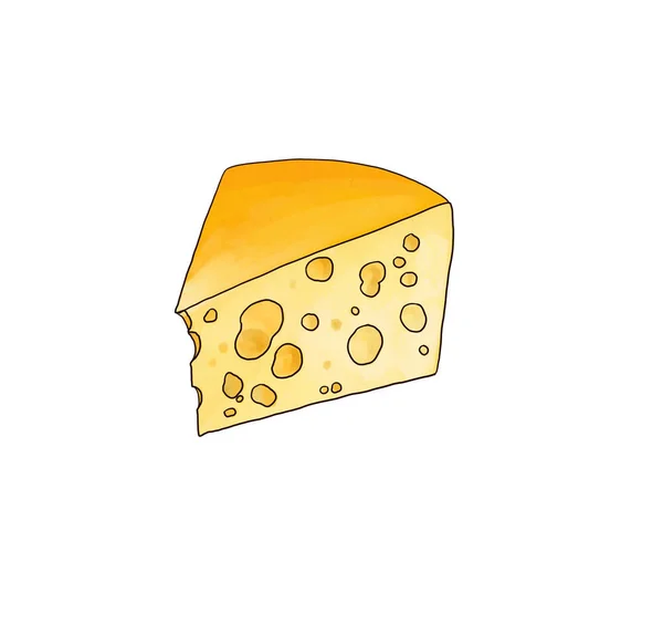 白い背景にチーズの感情を孤立させ — ストック写真