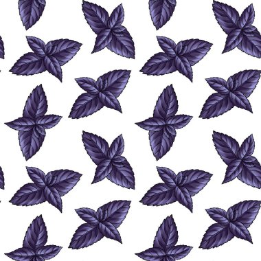 Fesleğen bitkisi ile kusursuz desen