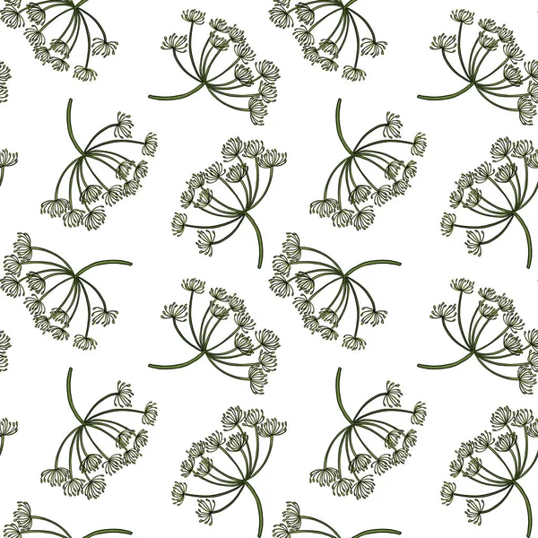 Seamless pattern with flower of galbanum — Stock Photo, Image