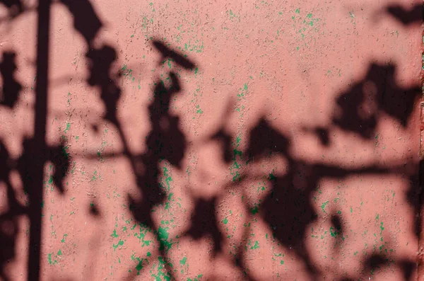 Sombras Abstractas Sobre Una Superficie Metálica Rojo Verde Pintura Agrietada —  Fotos de Stock