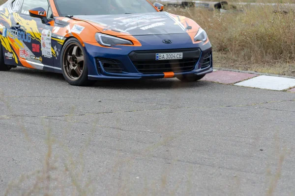 Movimiento Borroso Desenfoque Ruido Efecto Grano Subaru Brz Coche Deportivo — Foto de Stock